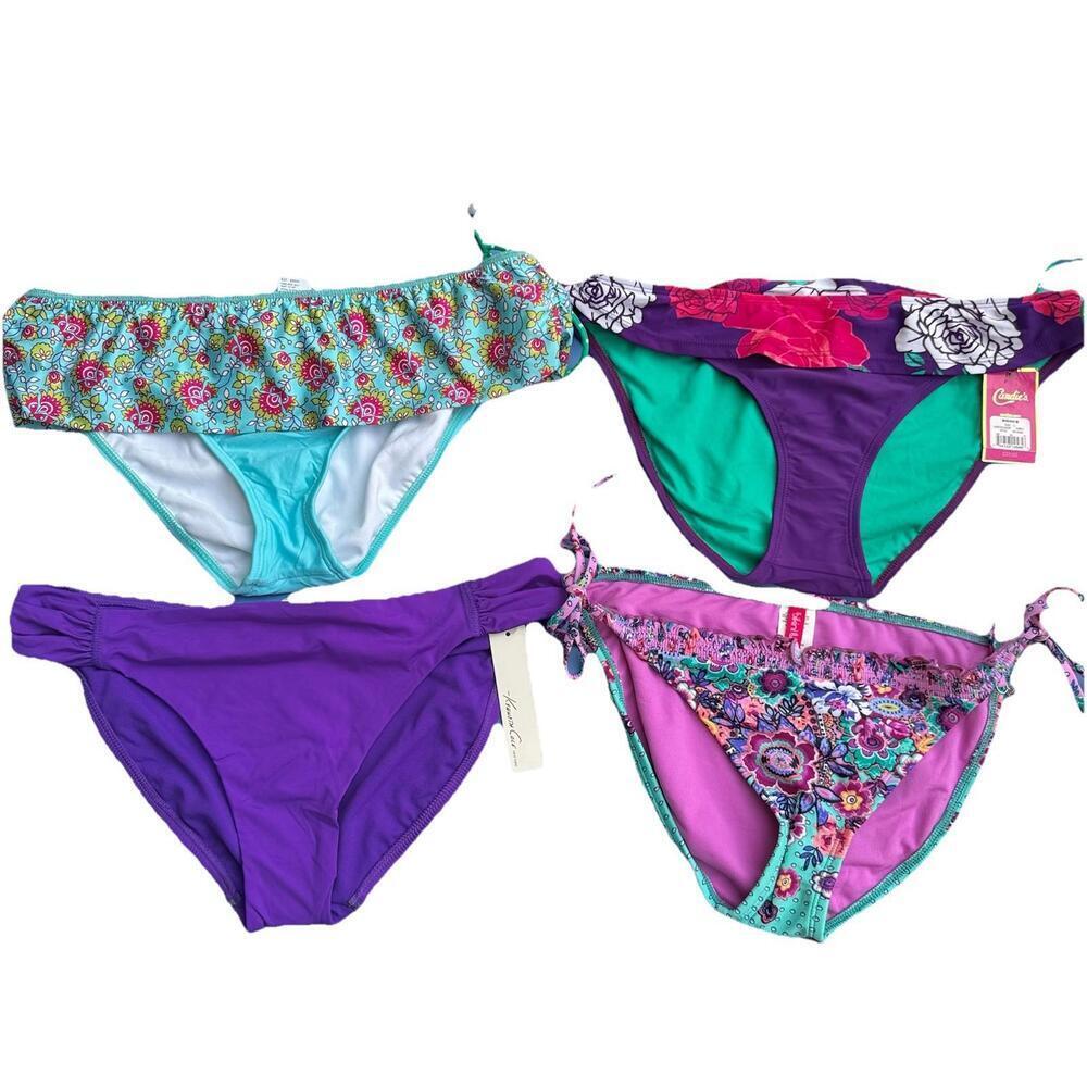 Lot Of 4 New Swimsuit Bikini Bottoms Sz Womens L Large Melani Bikini Lab